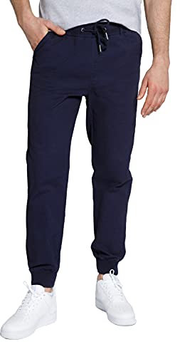 STHUGE Pantalon à Enfiler Moderne pour Homme, Black Slate, 4XL