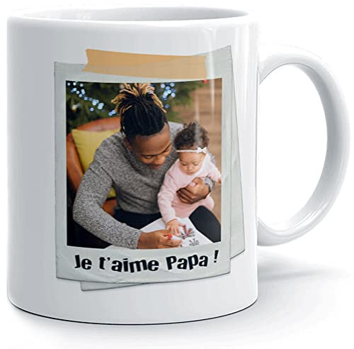 selfiemania-Un mug personnalisé avec 2 photos, impression texte, prénom... - CadeauNoël, Anniversaire...