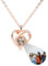 INBLUE Personalized Projection Picture Pendant 925 Sterling Silver Necklace Heart-Shaped Pendant Birthday Anniversary Jewelry Gifts for Her/Women/Mom/Girlfriend (Colored Picture)