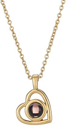 Jeweidea Kette mit Blid Personalisierte Kette mit Foto Projektion Damen Kette mit Gravur für Freundin Mutter Mama Schmuck Muttertagsgeschenke Weihnachtsgeschenke Valentinstag