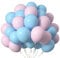 Lot de 50 Pastel Ballons Rose et Bleu,12 Pouces Fille ou Garcon Ballonsn,Sexe Révéler Hélium Ballons pour Anniversaire Mariage Baby Shower Fête Célébrations
