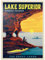 Great Lakes: Lake Superior, Vintage Poster - Premium 1000 Piece Jigsaw Puzzle - Made in USA