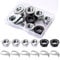 12 Pcs Bike Wheel Axle Nut and Safety Washer Kit, 3 Size Bicycle Hub Flanged Axle Nut Hardware Parts Bike Flange Nuts for Front and Back Wheel