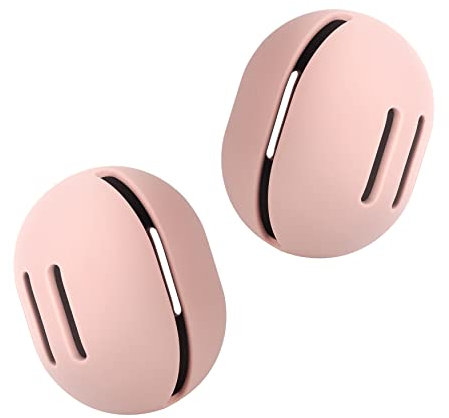 FERYES 2 PCS Makeup Sponge Holder – Shatterproof Eco-Friendly Silicone Beauty Make Up Blender Case for Travel - Pink
