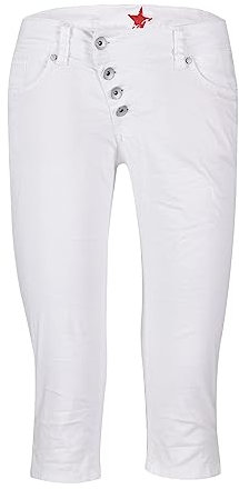 Buena Vista Damen Hose Malibu Capri Stretch Twill (as3, Alpha, l, Regular, Regular, weiß)