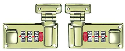 Lot de 2 moraillons à bagage avec serrure à combinaison numérique à 3 chiffres - Loquet à mot de passe - Options de verrouillage fixe - Accessoires de rechange pour sac de rangement, boîte à outils et