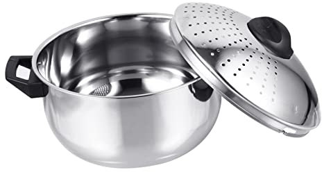 Colador para Pasta Fácil De Lavar Olla para Fideos Utensilios De Cocina De Acero Inoxidable Tapa para Tazón Material Seguro
