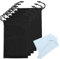 PATIKIL 11x7 Ski Brillenetui 6 Pack Mikrofaser Brillenetui mit Brillenputztuch Zeichnen Schnur Schnee Schutz Taschen Schützende Ablage Etui Hülse für Linse Schwarz