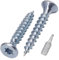 SKIR'CO (1000 pièces) Vis à bois en acier zingué 3,0 x 20 mm, tête Torx, tête fraisée, vis pour panneaux d'aggloméré, entièrement filetées