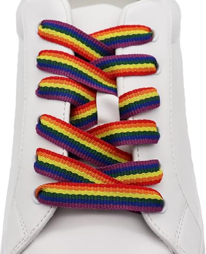Pride Schnürsenkel | 120cm 1 Paar (Regenbogen, gewebt)