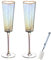 POOLPO Champagne Flutes, 100 ml, Heart-Shaped, Clear Glass, Gold Edge, Nordic Style, High-end Wine Glasses