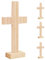 SAYAYA Unlackierte Osterkreuze für Bastelprojekte, blanko, religiöses Holzkreuz für Tischdekoration, Taufe, Erstkommunion, Sonntagsschule, Gedenkdienste und Heimdekoration, 4 Stück