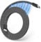 Magtame Magnetic USB C Cable, Flat Coiled USB-C to USB C Cables 60W(3A), 3.3 ft Retractable Type C Fast Charging Cable, Flexible USBC Cord Compatible for iPhone 15 16 Pro Max,Samsung,Pad, Black