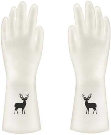 Enforose Gants de nettoyage en caoutchouc pour la cuisine, gants de vaisselle épais et réutilisables pour laver la vaisselle et les tâches de nettoyage, antidérapants (L)