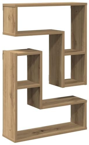 vidaXL Wandregale 2 STK. Artisan-Eiche 50x15x50 Holzwerkstoff