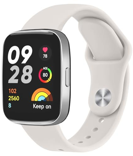 Oumida Correa Compatible con Xiaomi Redmi Watch 3 Active Mujer Hombre, Correas de Silicona Suave, Pulseras de Repuesto Deportiva Impermeable para Redmi Watch 3 Active, Luz Estrellas