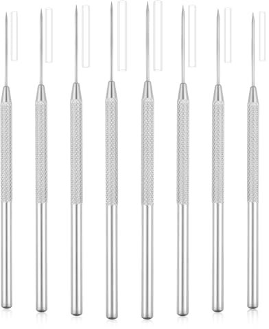8Pcs Clay Needle Tools Metal Detailing Needle for Polymer Clay Modeling Ceramic Detail Pottery Sculpting Tool