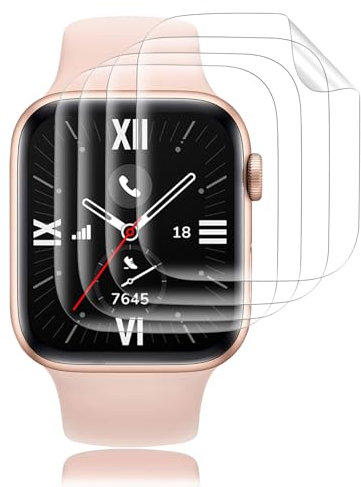 Carantee 4 Stück TPU Schutzfolie für Panzerglas für Apple Watch SE/6/5/4 44mm Schutzglas, Blasenfrei Displayschutz Folie für Apple SE 44mm Panzer Schutz, Sensitive Touch, Fingerabdruck Panzerfolie