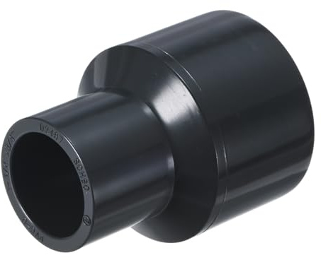M METERXITY 1 Stück UPVC Reducer Pipe Fitting, 1-1/4x3/4 Reducing Coupling Connector Schedule 80 PVC Straight Pipe Coupling Connector for Water Line [Grey]