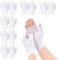 6 Pack Fingerless Whtie Cotton Gloves for Eczema,Moisturising Gloves for Dry Hands,White Gloves for Men Women,Breathable Reusable Night Gloves Touch Screen Gloves for Sleeping,Spa, Skin Treatment