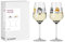 RITZENHOFF 8112001 Weißweinglas 2er Set 300 ml, Serie Fashion - 2 Stück, Mode Motiv golden, Made in Germany