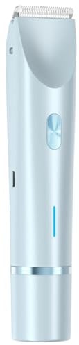 Bikini Trimmer für Frauen - Dual Head Wasserdichter Haarentfernungsrasierer, schmerzfreies Trimmen für den privaten Bereich, wiederaufladbares & ergonomisches Design (Blau)