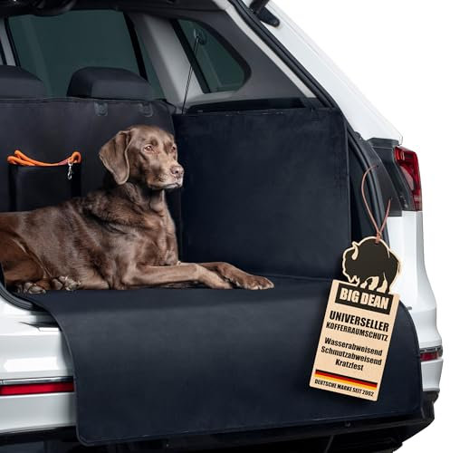 BigDean Universelle Kofferraum Schutzmatte mit Seiten- und Stoßstangenschutz – Schmutz- & Wasserabweisende Kofferraummatte für Hund und Gepäck