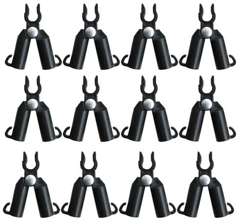 Xoeryoy 12 Piezas de estructuras de Soporte de Plantas, Clips de Plantas de plástico Ajustables de Tipo A para una estaca de 11 mm, Ideal para hogar, jardín, Invernadero, Enrejado