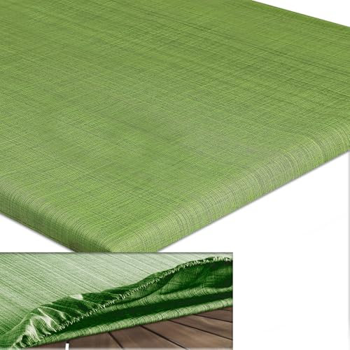 Delindo Lifestyle Spanntischdecke Samba Home, grün, 130x170 cm, Tischdecke mit Fleckschutz, abwaschbar, für Indoor und Outdoor