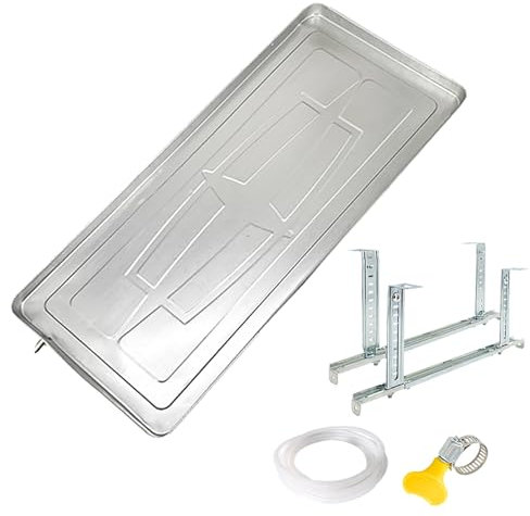 Vaschetta di Raccolta condensa per condizionatore d'Aria con staffe in Acciaio Inossidabile per condizionatori da Finestra e condizionatori Split con Pompa di Calore