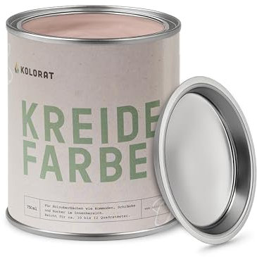 Kolorat® Kreidefarbe für Möbel Blush – 750 ml Holzfarbe – Lichtnelke Nr. 124, matter Lack für Möbel innen – Hochdeckend & umweltfreundlich – DIN EN 71-3 geprüft – Made in Germany