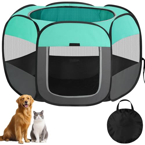 Recinto per Cani da Interno Esterno, Gabbia per Gatti Piccolo Medio Grande | Recinto per Gatti Conigli Pieghevole, Kennel Cane Tessuto Oxford, Box per Cani da Interno, Gabbia Cani per Viaggi Campeggio