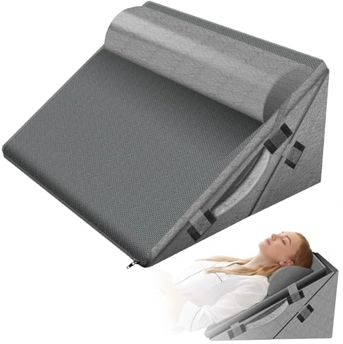 YedZen Keilkissen Bett, Verstellbares Keilkissen Lesekissen für Bett, Couch, Waschbar Rückenkissen, Memory-Schaum Rückenstützkissen, Rückenlehne für Reflux Schlafapnoe, Lesen, Beinkissen, Schnarchen