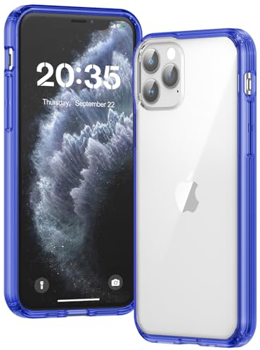 Voyahülle Clear Case for iPhone 11 Pro Max, Ultra Thin, Shockproof TPU Cover, Anti-Yellowing, Crystal Clear, Phone Case for Apple iPhone 11 Pro Max - Dark Blue