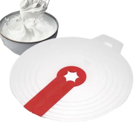 Silicone Splatter Guard For Mixing Bowls | Reusable Transparent Lid Cover For Hand Mixer & Electric Beaters | Universal Fit Baking & Cooking Splash Shield