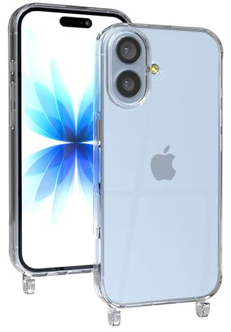 EAZY CASE Handyhülle für Handyketten mit Befestigungsösen für iPhone 17 - Slim Handyhülle zum Umhängen, stoßfeste Schutzhülle mit Band kompatibel, Qi-Standard kompatibles Case