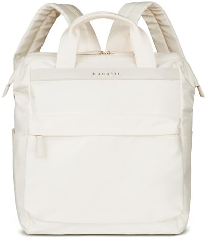 bugatti Mare 2.0 Rucksack Damen mit Taschenfunktion, leichter Daypack mit Laptopfach 15, beige
