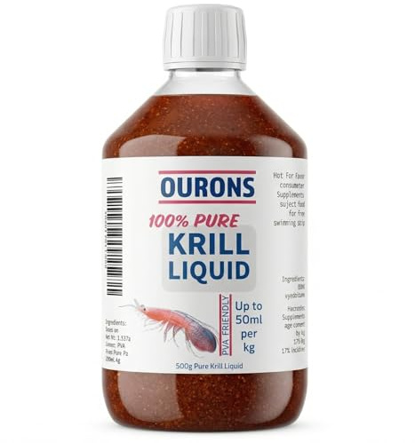 500ml Pure Krill Liquid - Fish Protein Hydrolysate For Fish Feed & Attracts