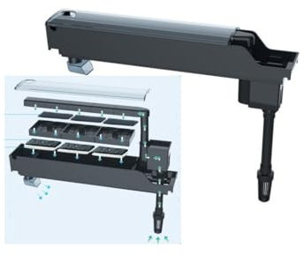 OISE ART STORE Trade Shop - Pompa Filtro Esterno per Acquario 7w 500l/h Professionale Pesci Tartarughe Gd400