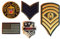 b2see Militär Aufnäher Patches Flicken Aufbügler Applikation Set groß zum aufbügeln aufnähen Kleidung Army Navy Seal Sergeant USA 5 Stück