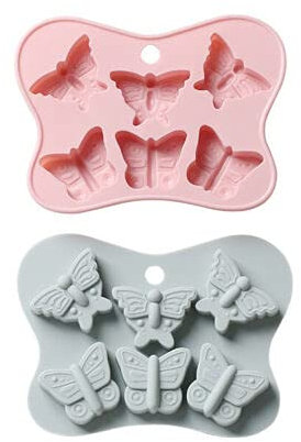 Golddunes 1pc Butterfly Silicone Mould (Random Colour) Ice, Yoghurt, Candy, Sweet, Jelly, Wax, Chocolate, Muffin, Soap, Cake, Baking Mould