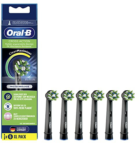 Oral-B Aufsteckbürsten CrossAction Schwarz CleanMaximizer 6er