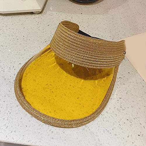 Tanmo Berretto da Spiaggia Pieghevole con Visiera Trasparente in Tessuto Glitterato da Donna