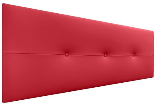 DHOME Cabecero de Polipiel o Tela AQUALINE Pro cabeceros Cabezal tapizado Cama Lujo (Polipiel Rojo, 135cm (Camas 120/135/140))