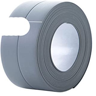 Badezimmer Küche 3,8 m Duschwanne Bad Dichtungsband PVC selbstklebend wasserdichte Wandaufkleber Spüle Rand Dichtungsband-Grau 3,8 cm x 100 cm
