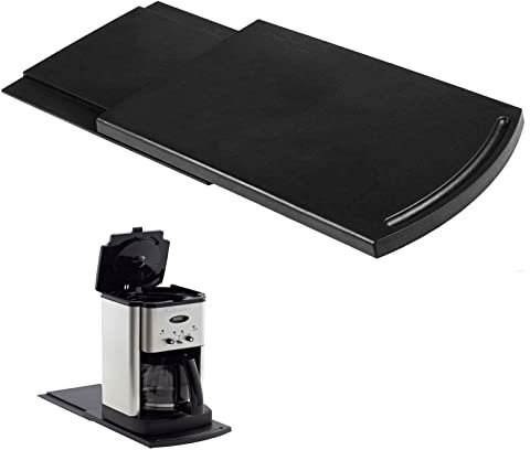 Tapis de Glissement Pratique HauSun Plateau Coulissant pour cafetière, Caddy de déplacement d'appareils de Cuisine, Rangement de comptoir pour friteuse à air, mixeur, Batteur sur Socle, Robots