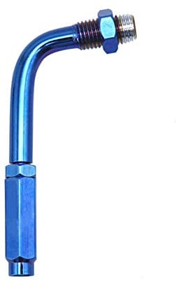 Aublinto Throttle Cable Guide Tube, Motorcycle 90 Degree Obi Adjustable Throttle Cable Screw Head Motorcycle Throttle Cable Angle Pipe Elbow M10 Internal Thread Hose Screw Head Made of Aluminium