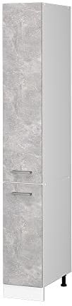 Vicco Apothekerschrank R-Line, Medizinschrank für die Küche, Beton/Weiß, 30 cm