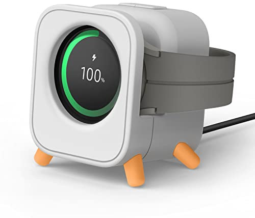 elago GWT5 Support de Chargeur Compatible avec Samsung Galaxy Watch 8, 7, 6/6 Classic, 5/5 Pro [40/43/44/45/47mm], Design de Haut-Parleur Classique, Mode Nuit [Câble Non Inclus] (Gris)