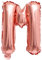 D2D | Party Balloon Buchstabe M in Rosé - Größe 40 cm - Folienballon - Buchstabenballon - Geburtstagsdeko